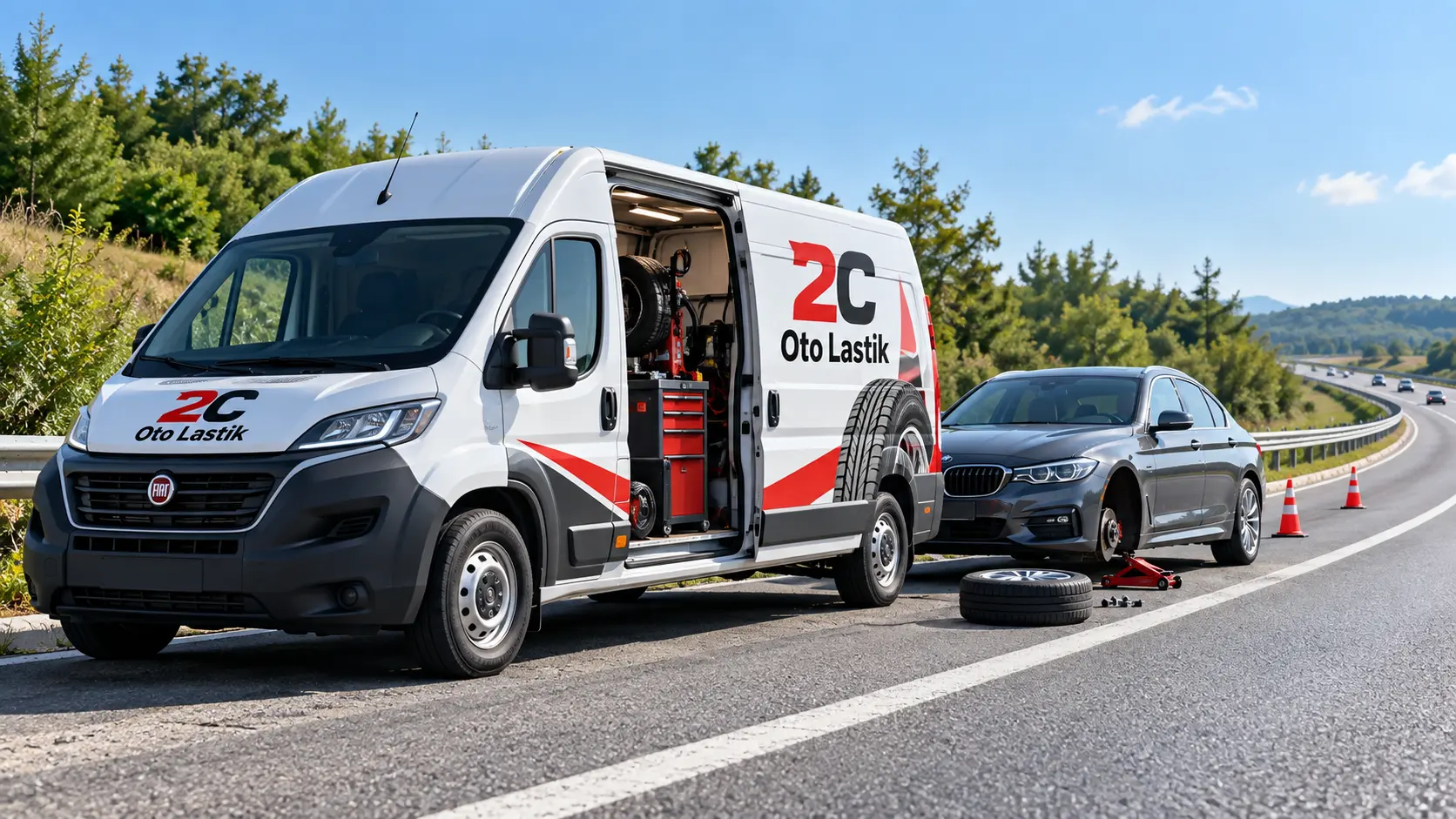 2C Oto Lastik Mobil Oto Lastikçi Hizmeti